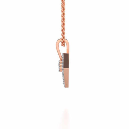 A Cute Sheen Silver Pendant - Rose Gold - Image 4