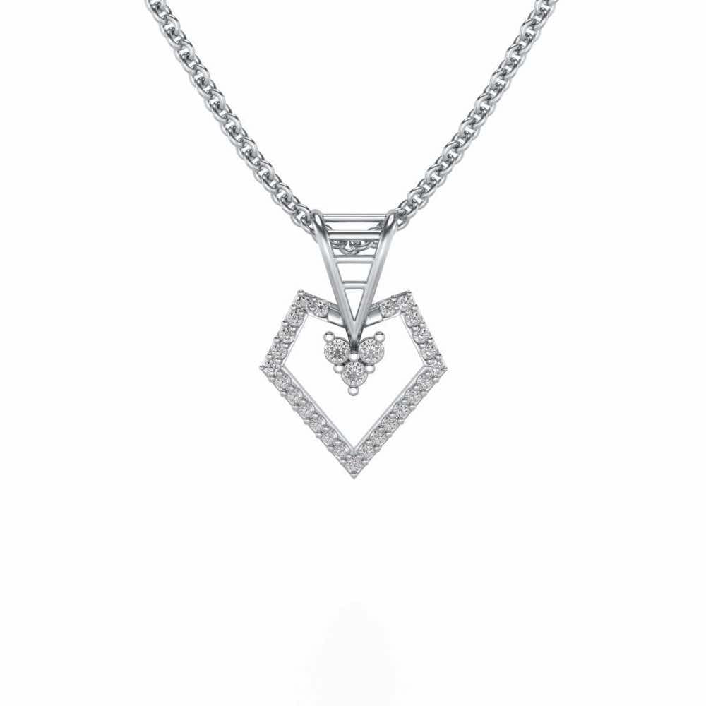 A Cute Sheen Silver Pendant - White Gold - Image 1