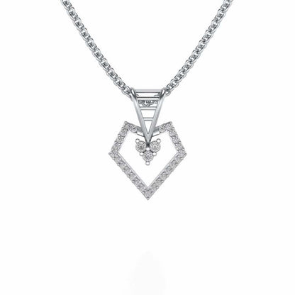 A Cute Sheen Silver Pendant - White Gold - Image 1