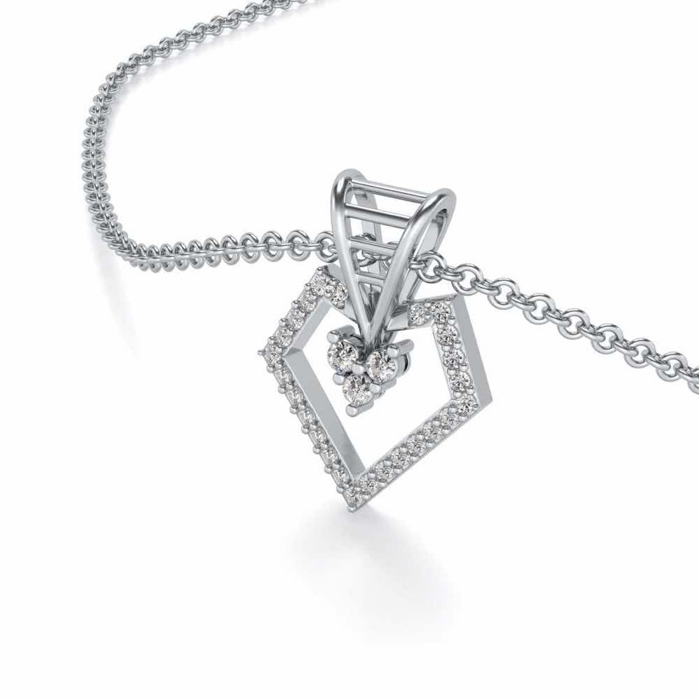 A Cute Sheen Silver Pendant - White Gold - Image 2