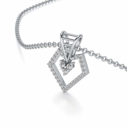 A Cute Sheen Silver Pendant - White Gold - Image 2