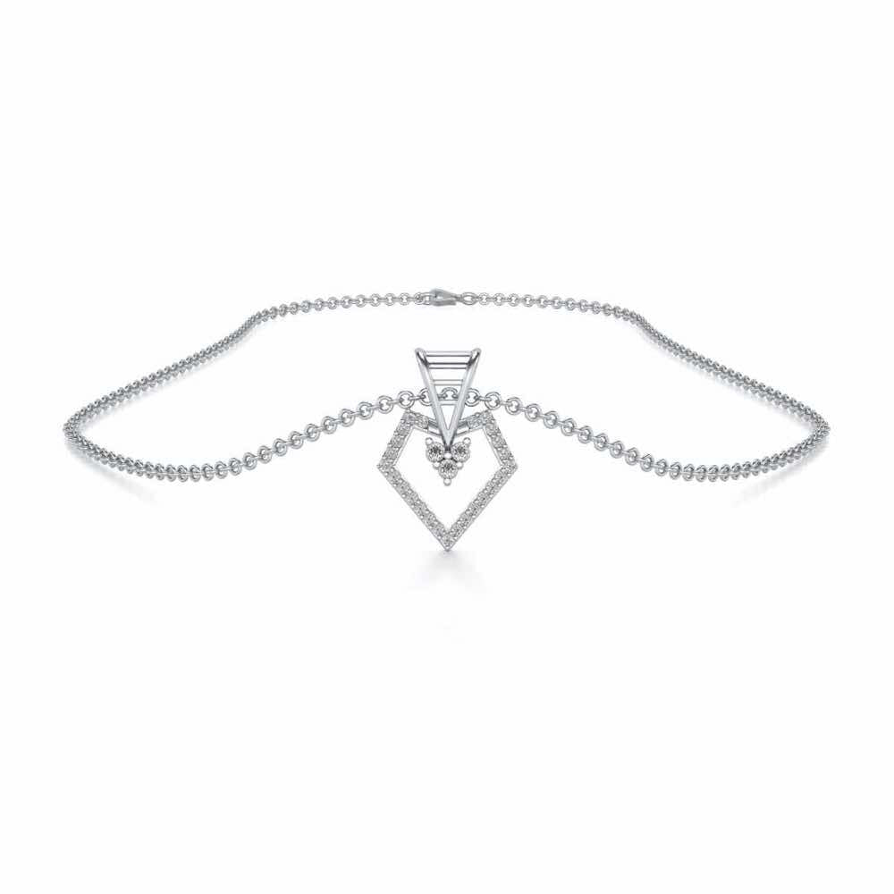 A Cute Sheen Silver Pendant - White Gold - Image 3