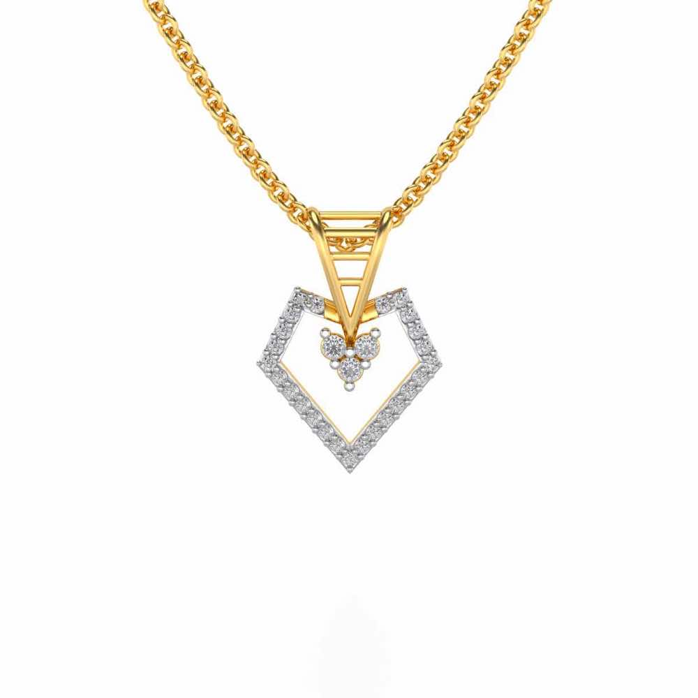 A Cute Sheen Silver Pendant - Yellow Gold - Image 1