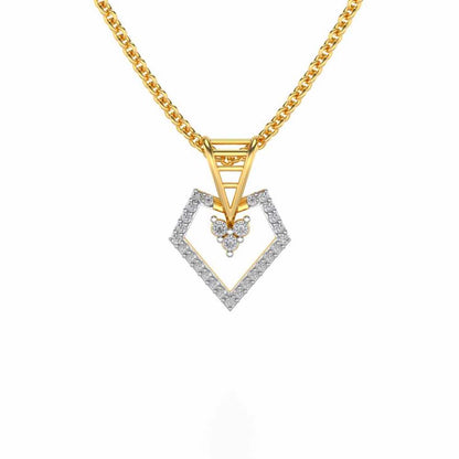 A Cute Sheen Silver Pendant - Yellow Gold - Image 1