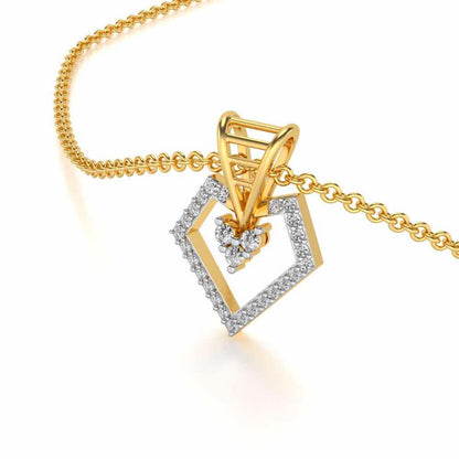 A Cute Sheen Silver Pendant - Yellow Gold - Image 2