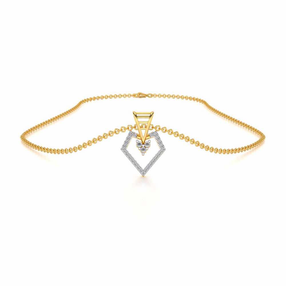 A Cute Sheen Silver Pendant - Yellow Gold - Image 3