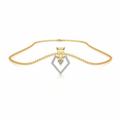 A Cute Sheen Silver Pendant - Yellow Gold - Image 3