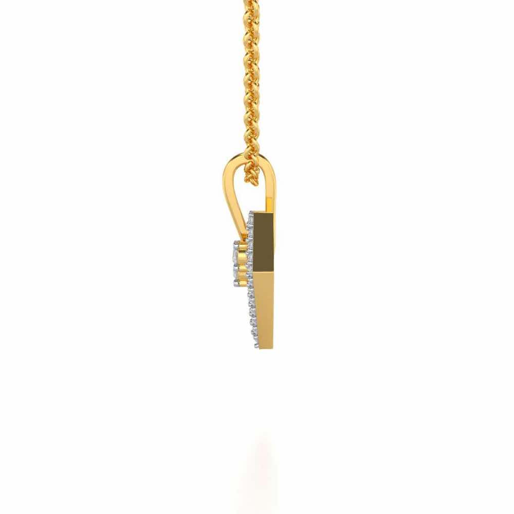 A Cute Sheen Silver Pendant - Yellow Gold - Image 4