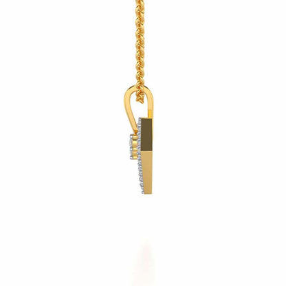 A Cute Sheen Silver Pendant - Yellow Gold - Image 4