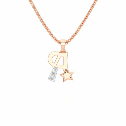 A-Glint Silver Pendant - Rose Gold - Image 1