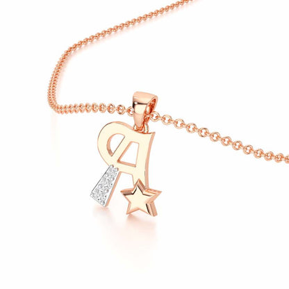 A-Glint Silver Pendant - Rose Gold - Image 2