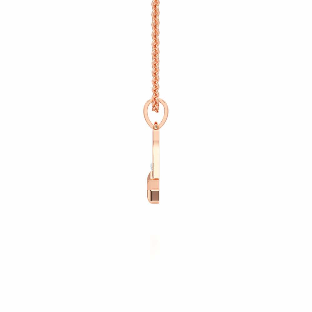 A-Glint Silver Pendant - Rose Gold - Image 3