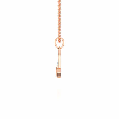 A-Glint Silver Pendant - Rose Gold - Image 3