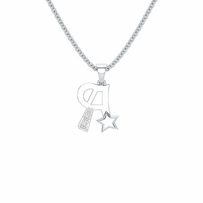 A-Glint Silver Pendant - White Gold - Image 1
