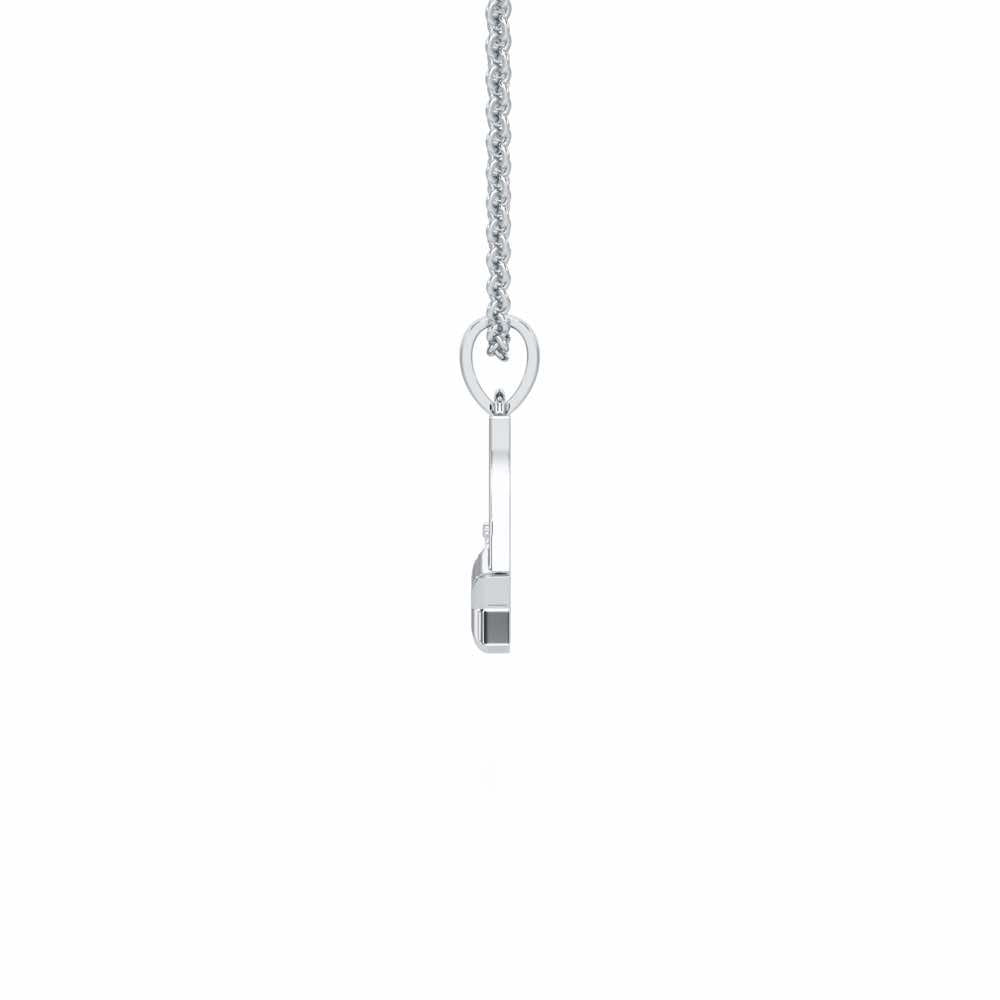 A-Glint Silver Pendant - White Gold - Image 3
