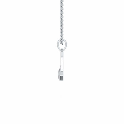 A-Glint Silver Pendant - White Gold - Image 3
