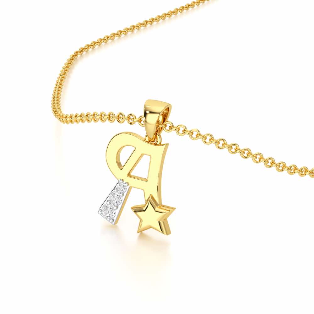 A-Glint Silver Pendant - Yellow Gold - Image 2