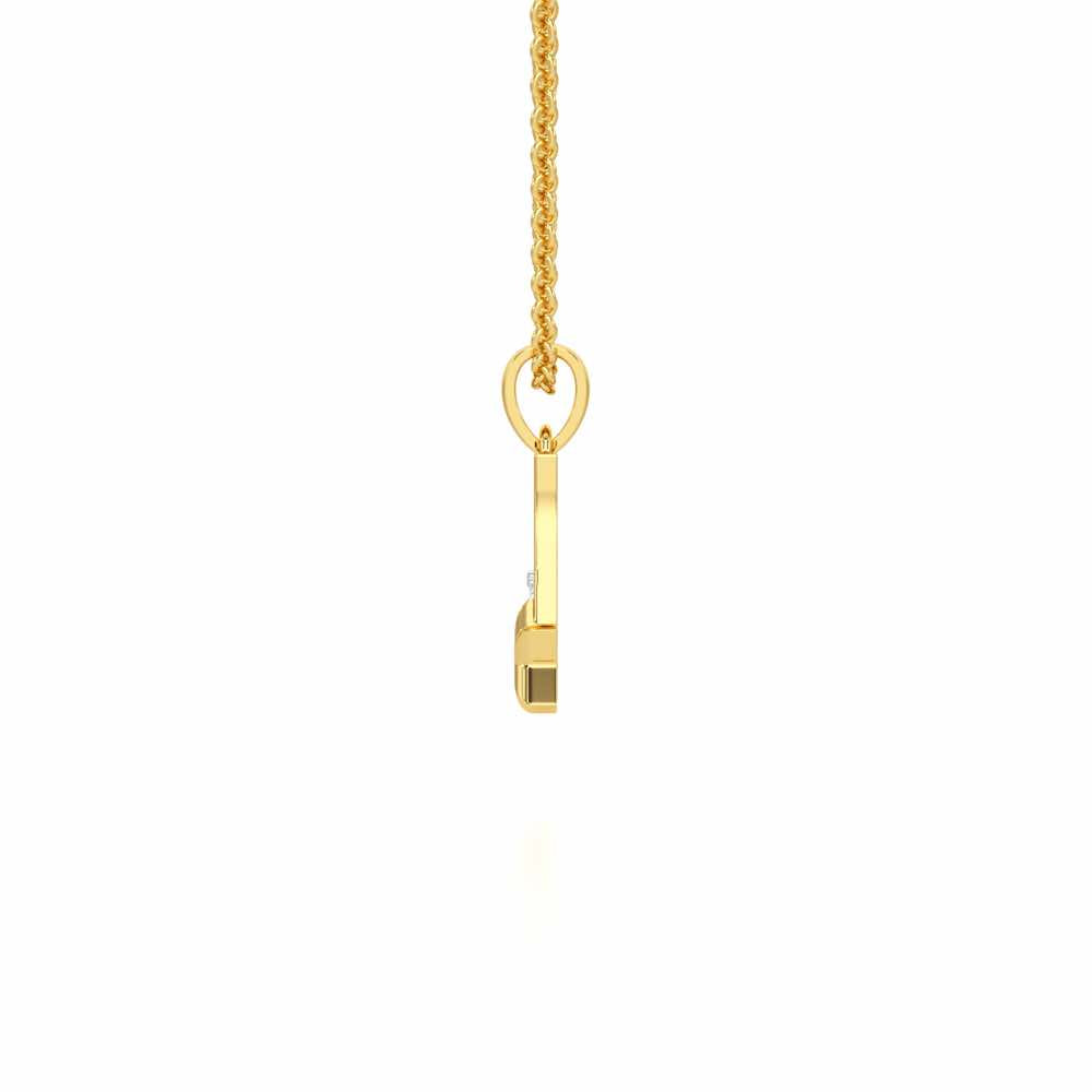 A-Glint Silver Pendant - Yellow Gold - Image 3