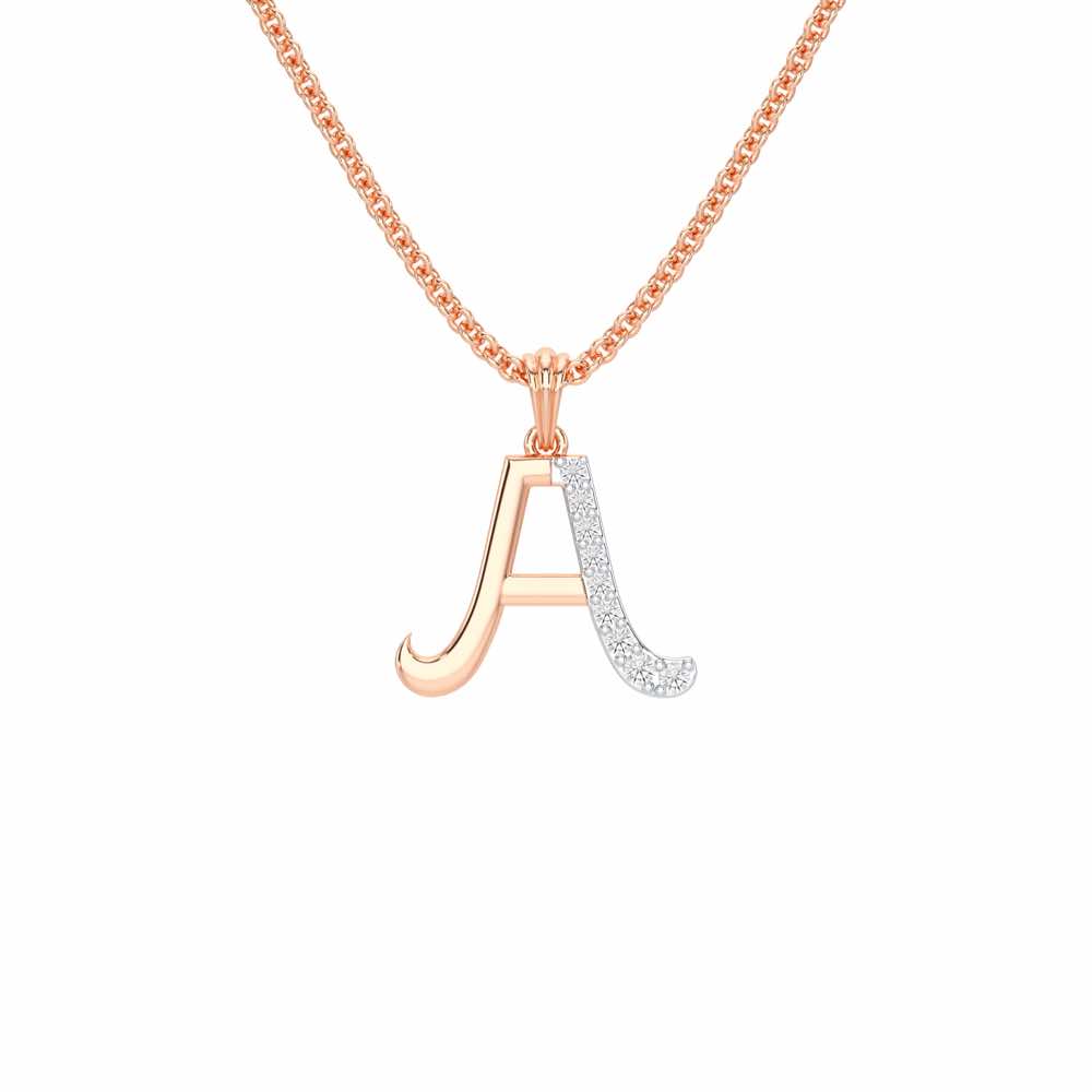 A-Luke Silver Pendant - Rose Gold - Image 1