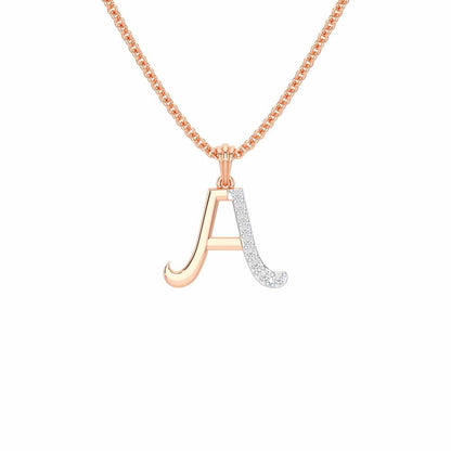 A-Luke Silver Pendant - Rose Gold - Image 1