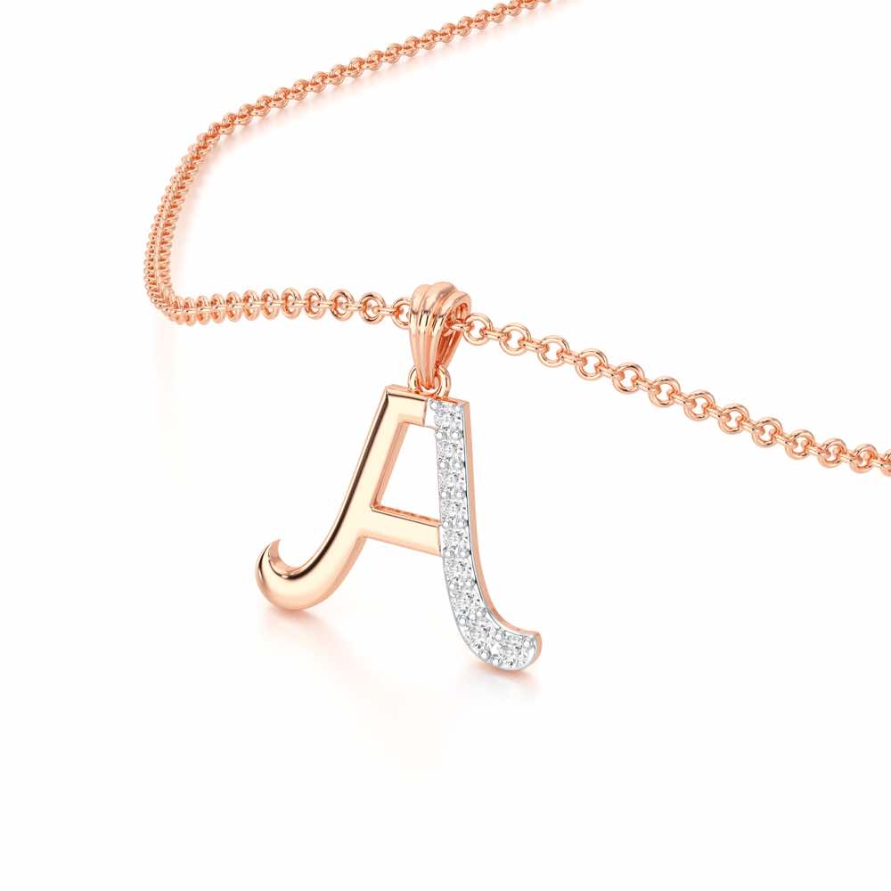 A-Luke Silver Pendant - Rose Gold - Image 2