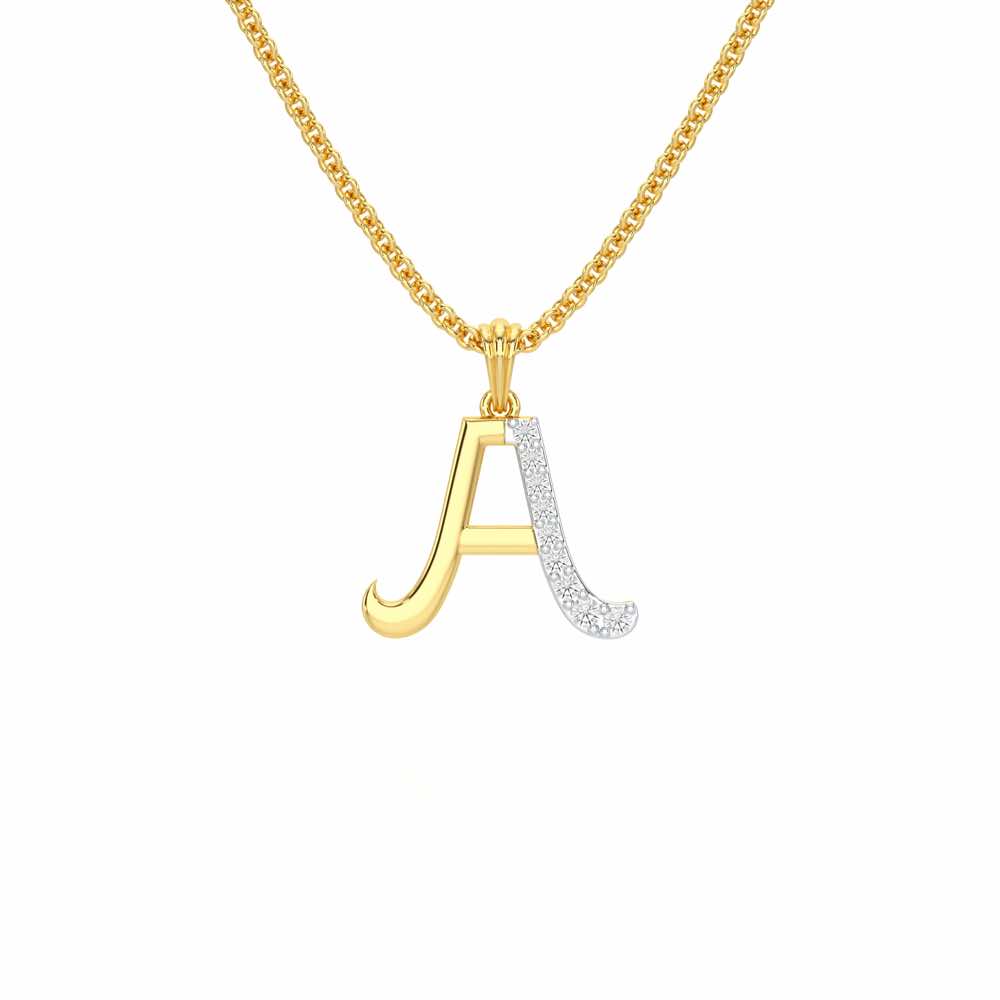 A-Luke Silver Pendant - Yellow Gold - Image 1