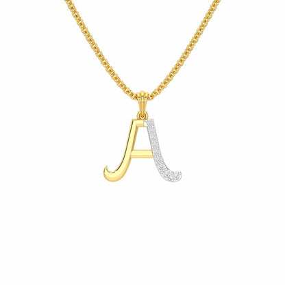 A-Luke Silver Pendant - Yellow Gold - Image 1