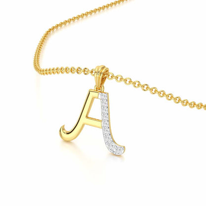 A-Luke Silver Pendant - Yellow Gold - Image 2