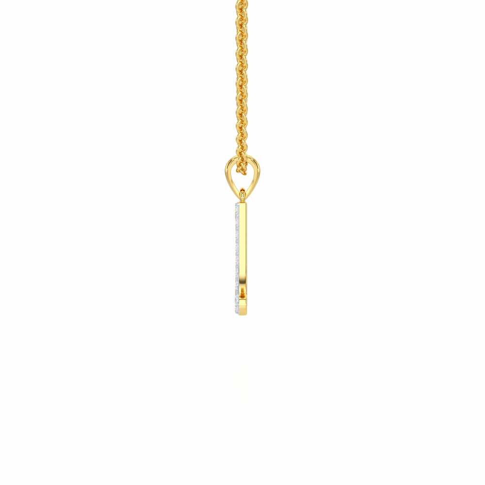 A-Luke Silver Pendant - Yellow Gold - Image 3