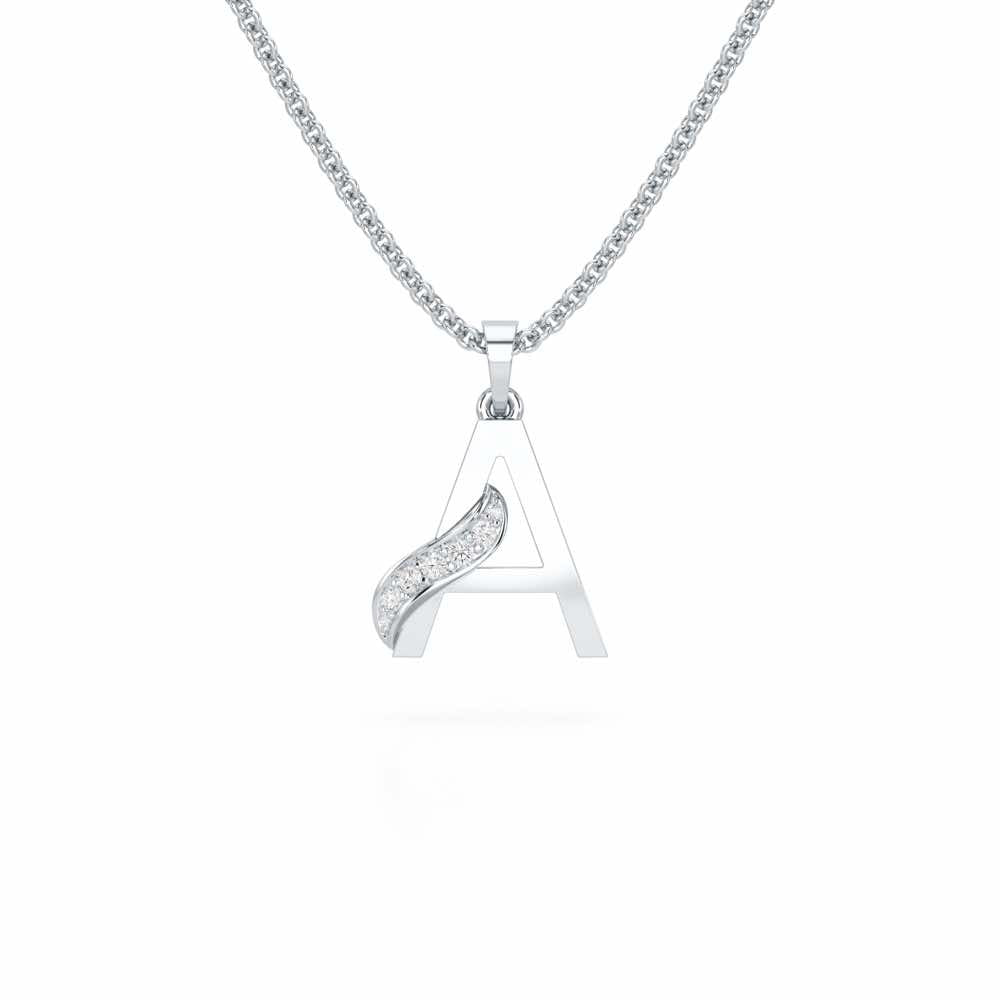 A-Spark Silver Pendant - White Gold - Image 1