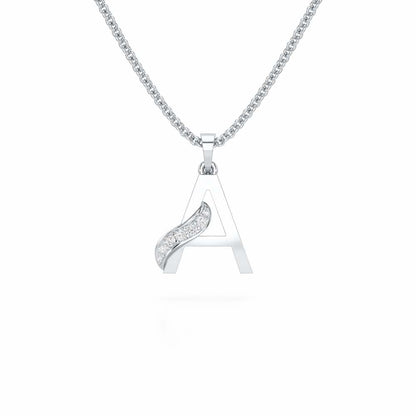 A-Spark Silver Pendant - White Gold - Image 1