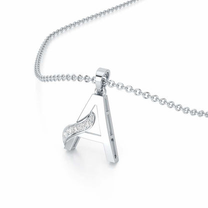 A-Spark Silver Pendant - White Gold - Image 2