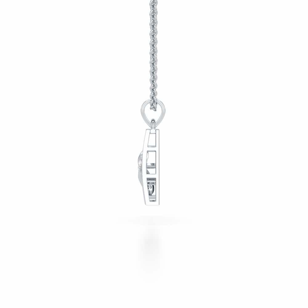 A-Spark Silver Pendant - White Gold - Image 3
