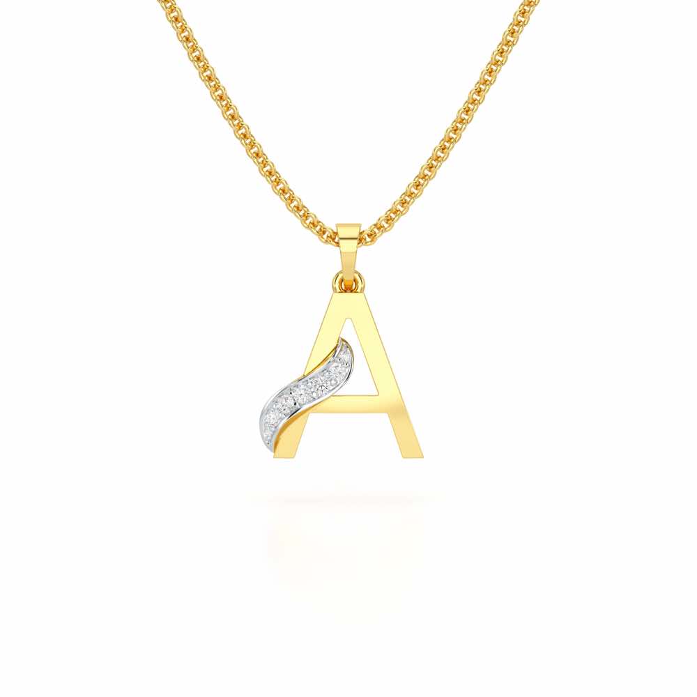 A-Spark Silver Pendant - Yellow Gold - Image 1