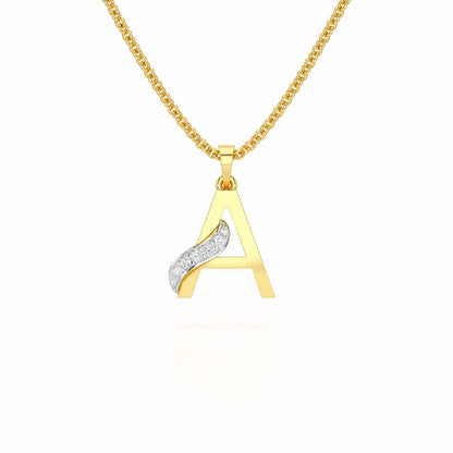 A-Spark Silver Pendant - Yellow Gold - Image 1
