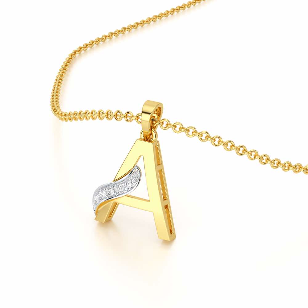 A-Spark Silver Pendant - Yellow Gold - Image 2
