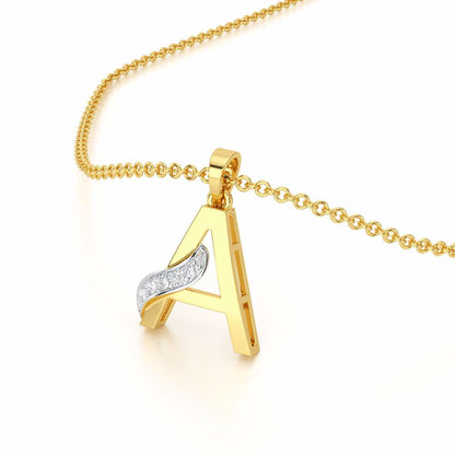 A-Spark Silver Pendant - Yellow Gold - Image 2