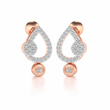 Aadrika Silver Earrings - Rose Gold - Image 1