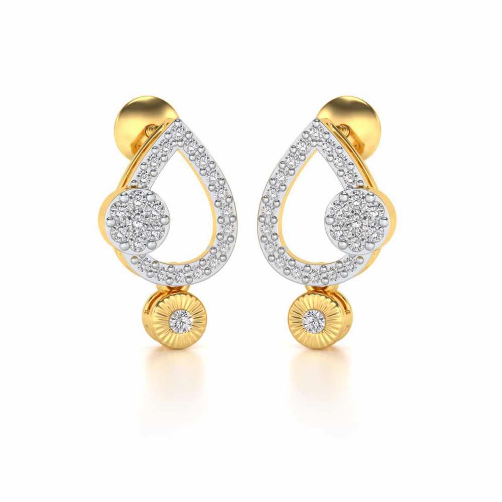 Aadrika Silver Earrings - Yellow Gold - Image 1