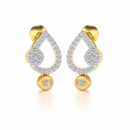 Aadrika Silver Earrings - Yellow Gold - Image 1