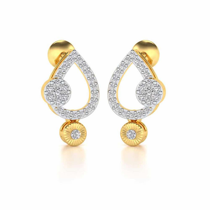 Aadrika Silver Earrings - Yellow Gold - Image 1