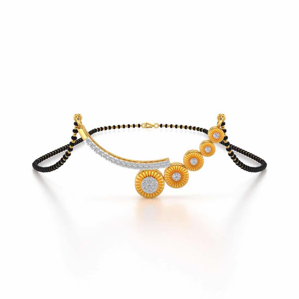 Aadrika Silver Mangalsutra - Yellow Gold - Image 1