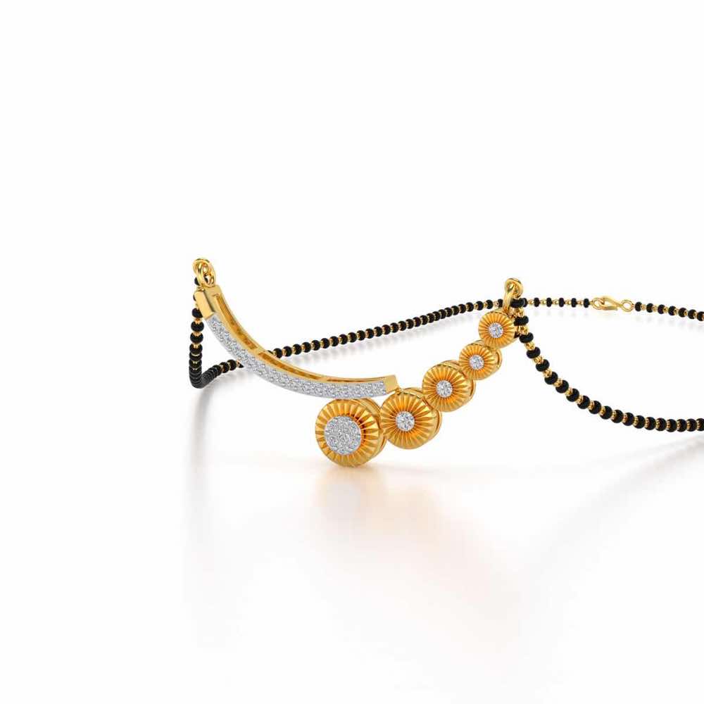 Aadrika Silver Mangalsutra - Yellow Gold - Image 2
