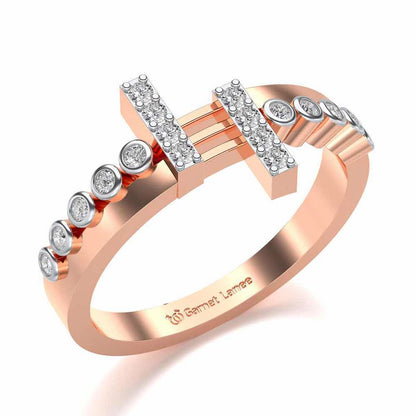 Aahana Silver Ring - Rose Gold - Image 1
