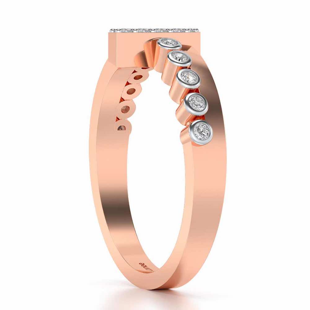 Aahana Silver Ring - Rose Gold - Image 3