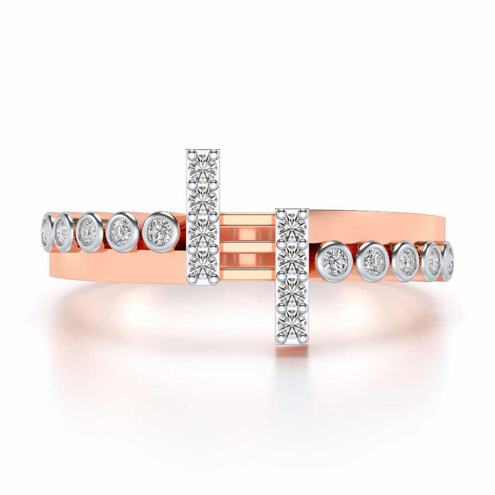 Aahana Silver Ring - Rose Gold - Image 4