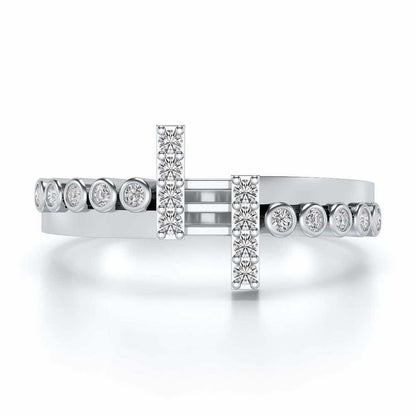 Aahana Silver Ring - White Gold - Image 4