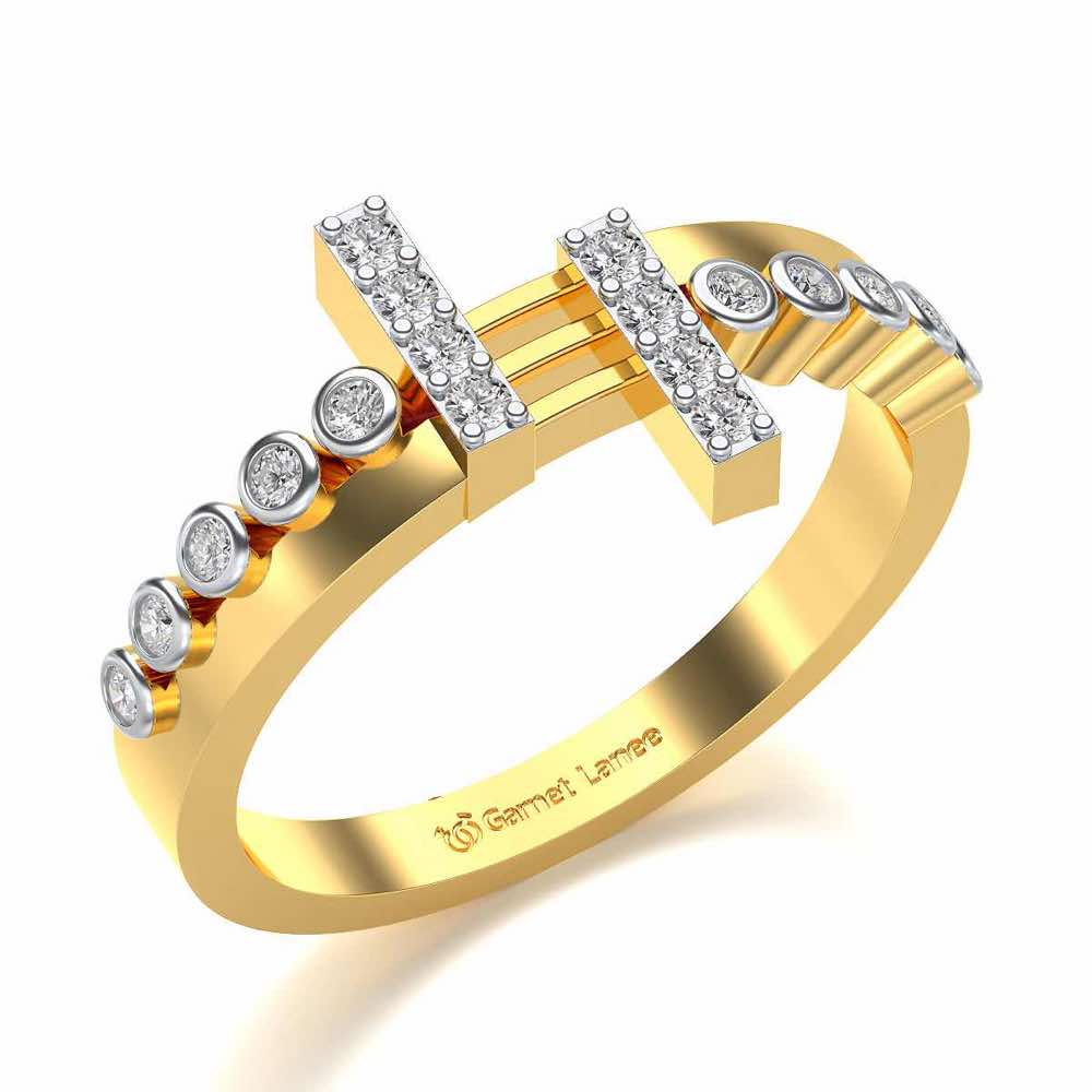 Aahana Silver Ring - Yellow Gold - Image 1