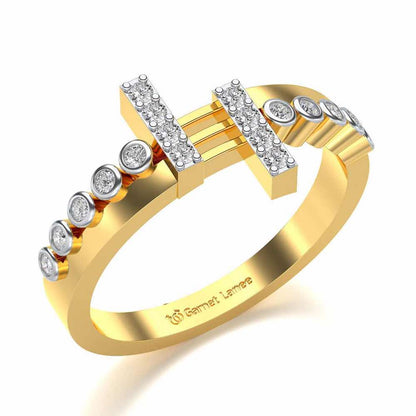 Aahana Silver Ring - Yellow Gold - Image 1