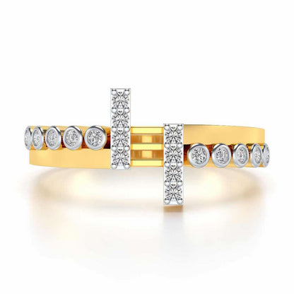 Aahana Silver Ring - Yellow Gold - Image 4